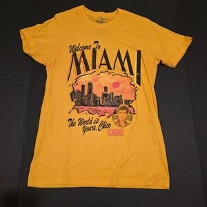 Yellow Scarface Miami Graphic Tee